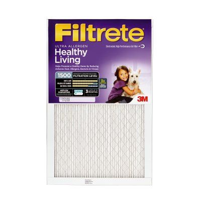 Traps Unwanted Particles 16 x 20 x 1-Inches 4-Pack Filtrete Healthy Living Ultra Allergen Reduction AC Furnace Air Filter Exclusive 3-in-1 Electrostatic 3M Technology MPR 1500